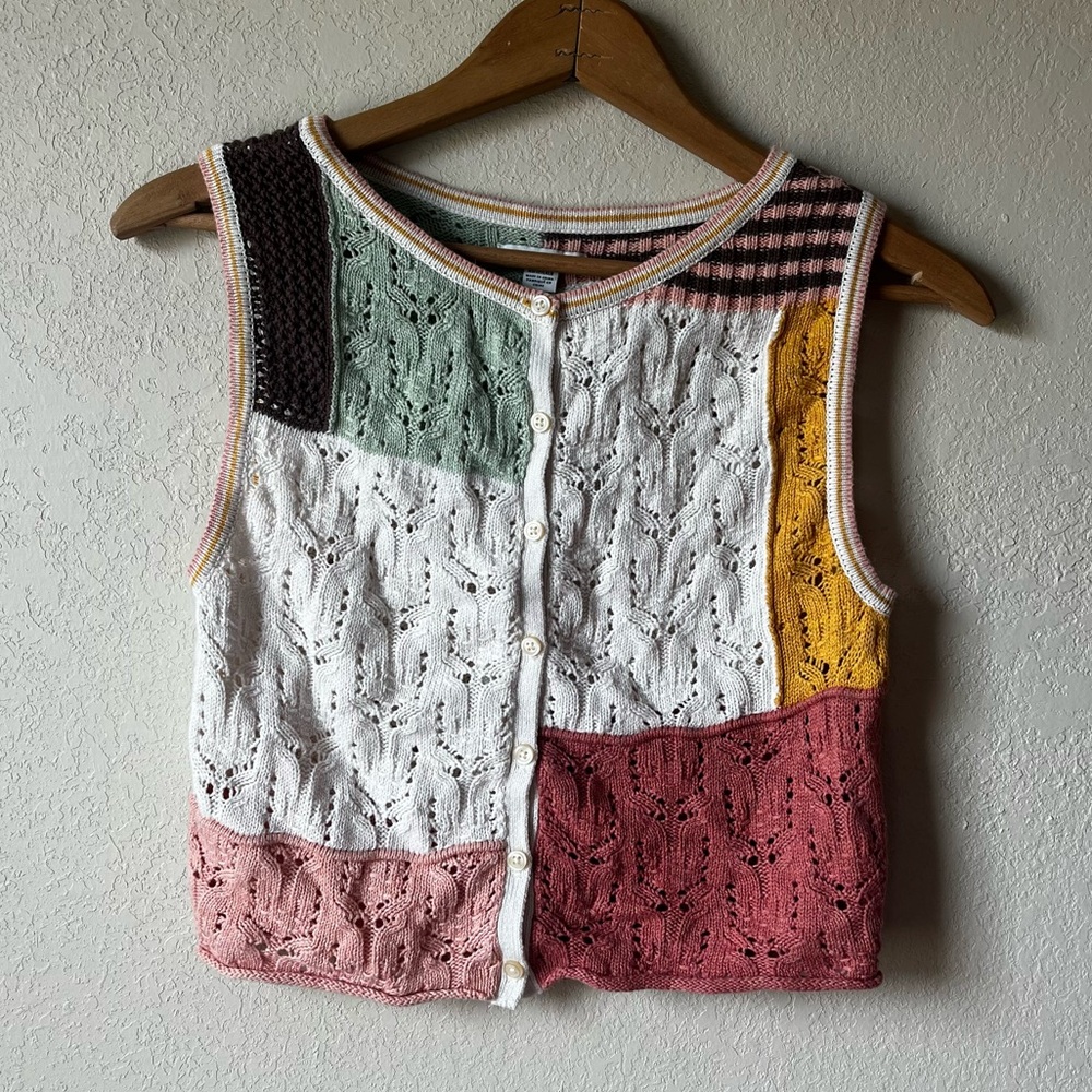 American Eagle Patchwork Knit Tank - image 1